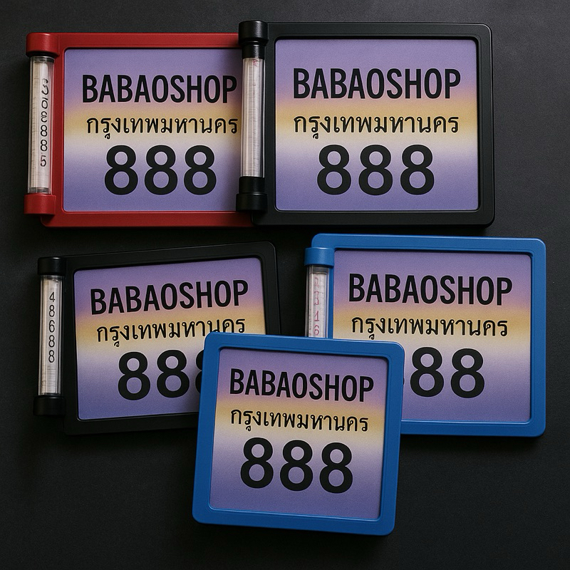 กรอบป้ายมอเตอร์ไซค์ กันน้ำ + แคปซูล พรบ (พร้อมน็อตติดตั้งง่าย)