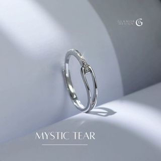 GLAMOR✨แหวนเงิน Mystic Tear แหวนแฟชั่น แหวนเงินแหวนเรียบๆ ขอ…