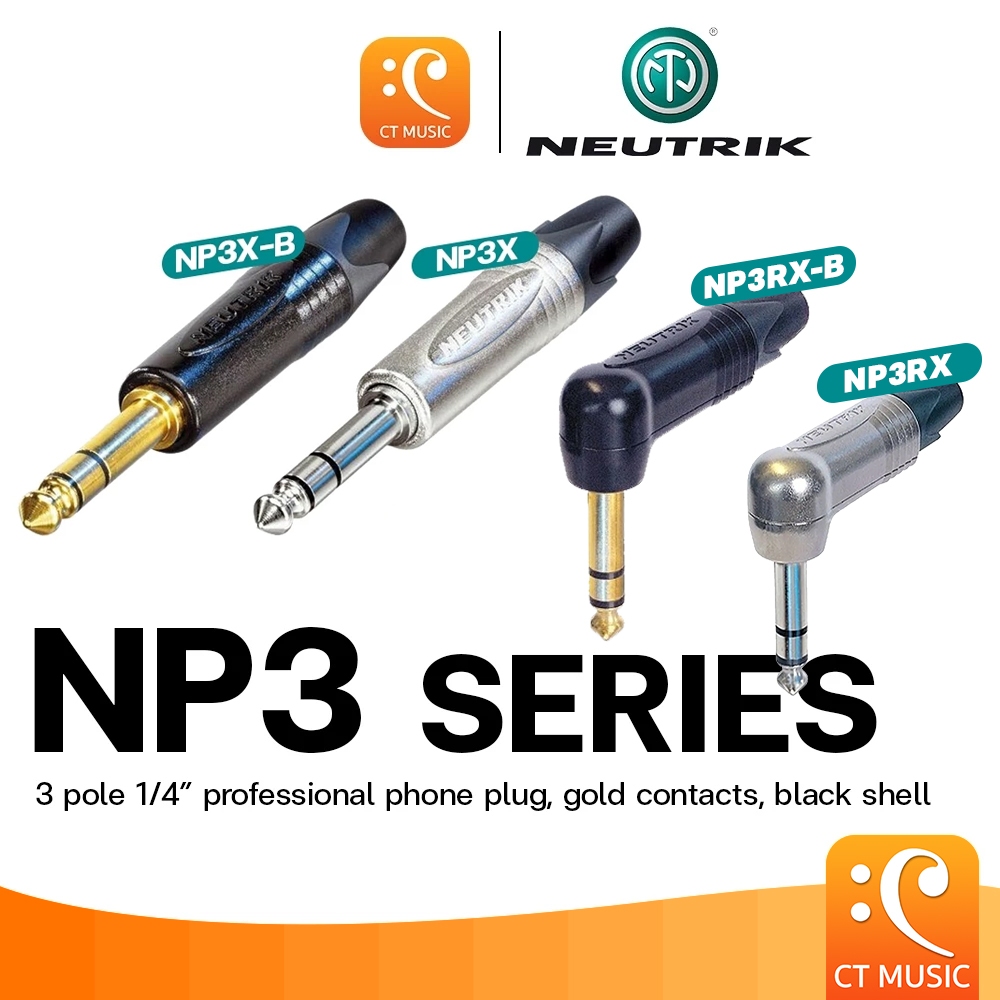 Neutrik NP3 Series Jack Head หัวแจ็ค สายสัญญาณ Balanced NP3X / NP3X-B