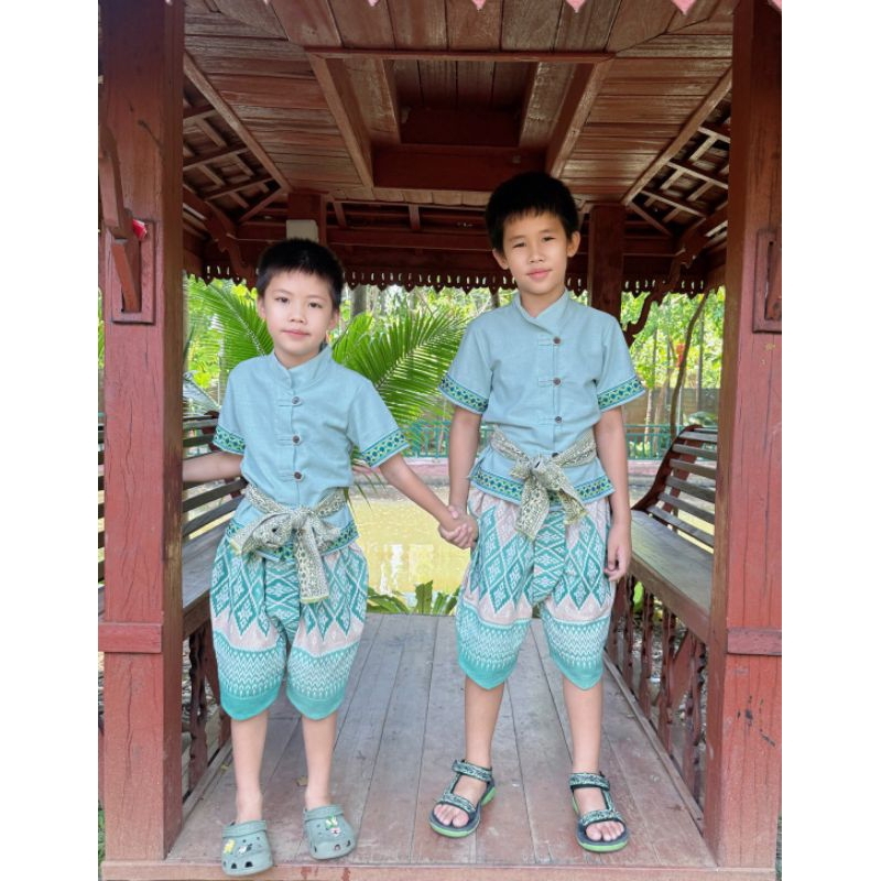 ชุดไทยเด็กชาย3ชิ้น สไตล์ล้านนา