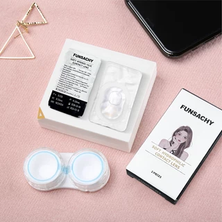 {0.00~-8.00} bloom คอนแทคเลนส์สายตาสั้น คอนแทคเลนส์สีช็อกโกแลต 14.5mm ตาโต lens FUNSACHY