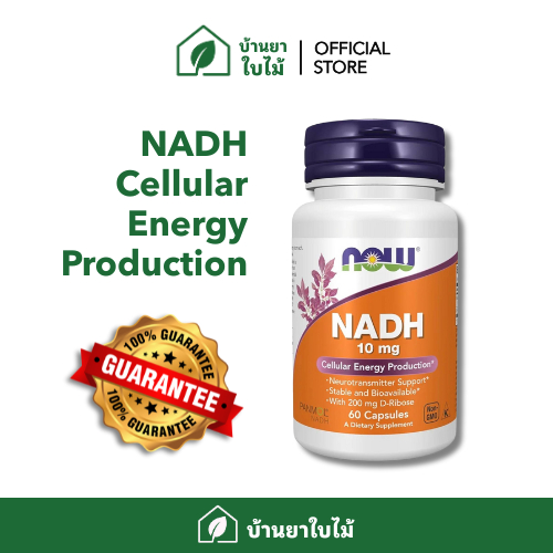 [🍀ของแท้ พร้อมส่งจาก กทม🍀] NADH (NOW) 60 Capsules