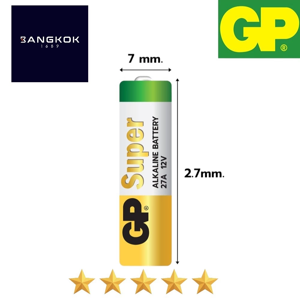 GP Batteries 27A 12V ถ่านรีโมทรถยนต์ Alkaline thumbnail 5