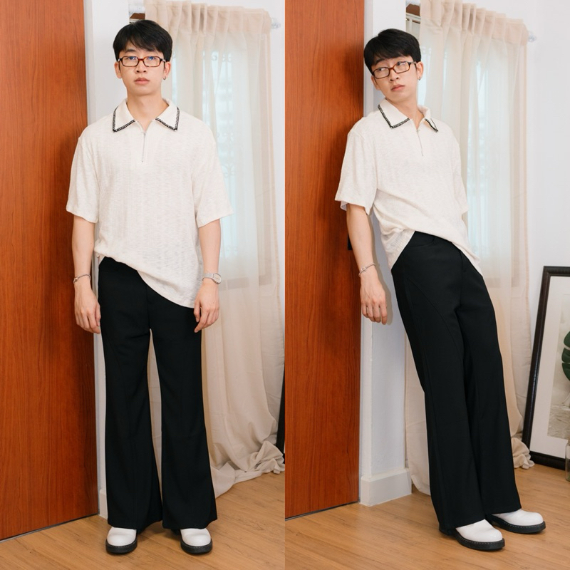 KALEN SHIRT เสื้อคอปกแขนสั้นทรงโอเวอร์ไซส์