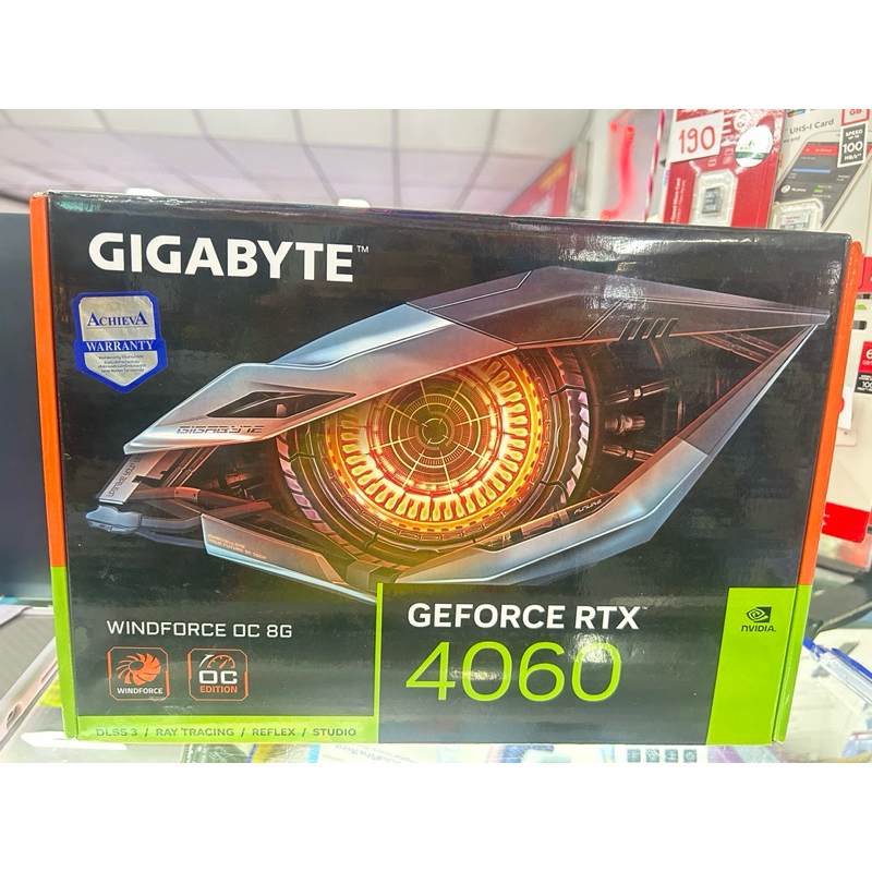 GIGABYTE GEFORCE RTX 4060 WINDFORCE OC 8G  มือ2  ประกัน แอดไวด์ 8/12/70