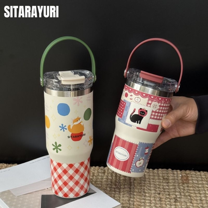 แก้วSITARAYURIเก็บความเย็น มาใหม่มี2ขนาด600-900mlสแตนเลส304เก็บอุณหภูมิได้นาน