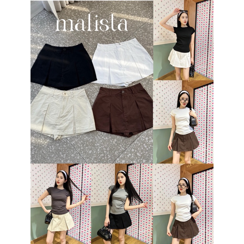 MALISTA TAG 🏷️0836 กระโปรงกางเกงมาใหม่ค้า ทรงสวยมาก งานเอวสูงนะคะ ผ้าไม่ยืดน้า ด้านหน้าเป็นกระโปรงด้านหลังเป็นกางเกงน้า