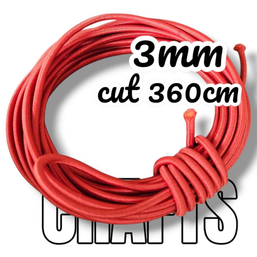 3mm 1y แบ่งตัดขนาดเล็ก 90cm ยางยืด เส้นกลม สี ยางยืดเส้นกลม เอนกประสงค์ ขนาด 3 มิล