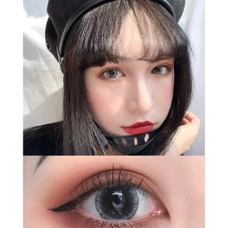 🎀[ซื้อครบ฿79 แถม 2 gift❗] [0°~-600°] Midroo🔥 รุ่นแฟชั่นขายดี บลิงบลิงๆ ตาประกาย ขยายรูม่านตา Black/Grey-14.5mm รายเดือน