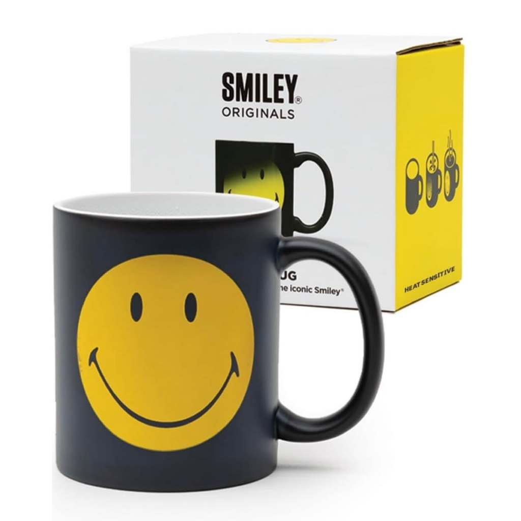 SMILEY®  Black & Yellow MAGIC HEAT SENTITIVE MUG.