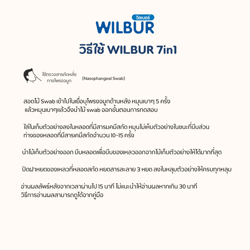ชุดตรวจไข้หวัดใหญ่ หาไวรัส 7สายพันธุ์ WILBUR 7in1 Covid-19 ไข้หวัดใหญ่ fiu A+B hMPV RSV+ADV ไมโครพาสม่า ผลตรวจเเม่นยำ - รูปที่ 2