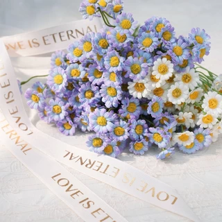 ดอกประดิษฐ์ ตกแต่งบ้าน ช่อดอกเดซี่ Daisy เยอบีร่า ดอกไม้ปลอม ดอกไม้ประดิษฐ์ งานหมั่น งานแต่ง ห้องนอน