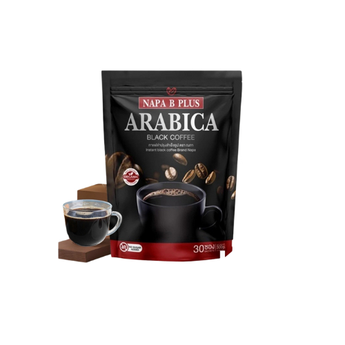 กาแฟ NAPA B PLUS ARABICA BLACK COFFEE กาแฟ นภา บี พลัส 1ห่อ