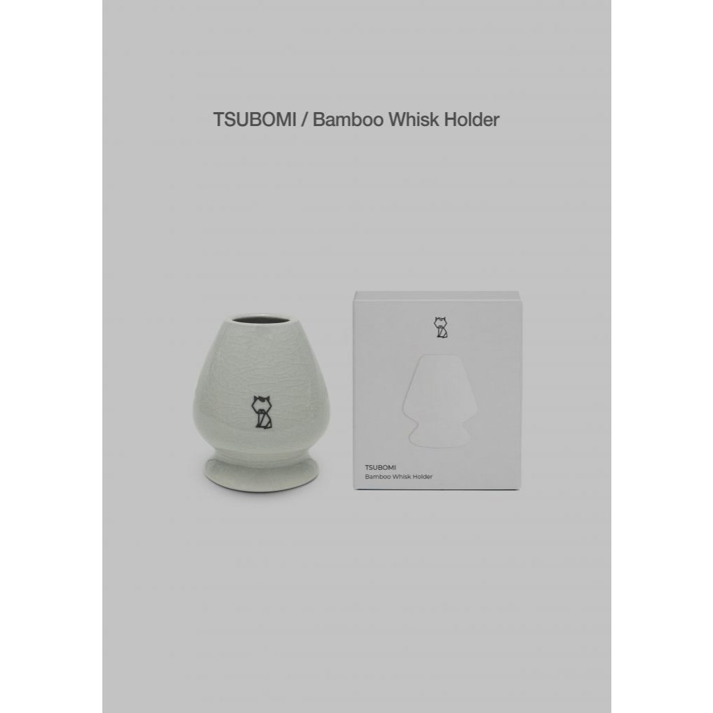 TSUBOMI / Bamboo Chasen Whisk Holder | แท่นวางแปรงชงชาจากเซรามิค Niko Neko Matcha