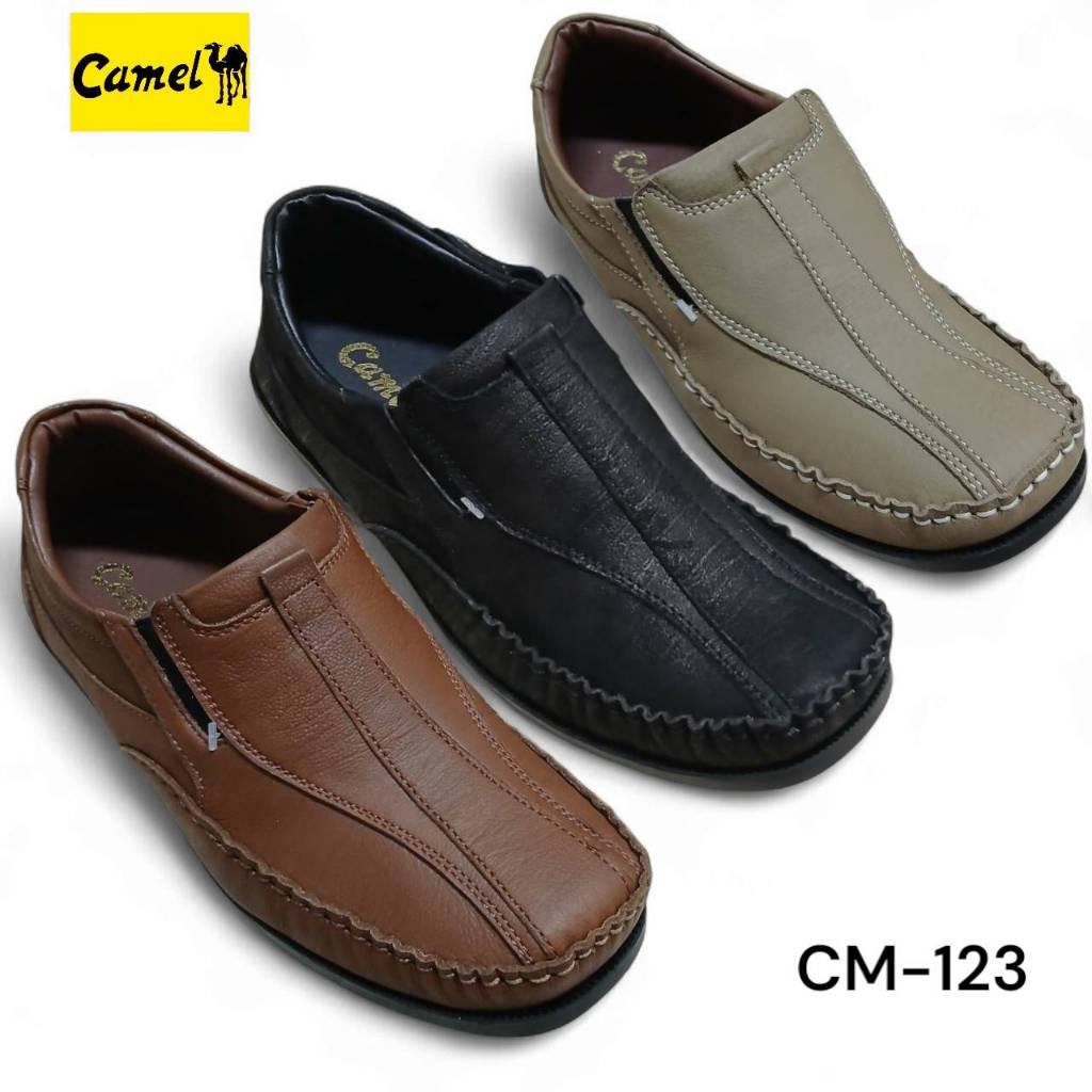 Camel รุ่น CM-123 รองเท้าผู้ชายหนังแท้ Size 40-45