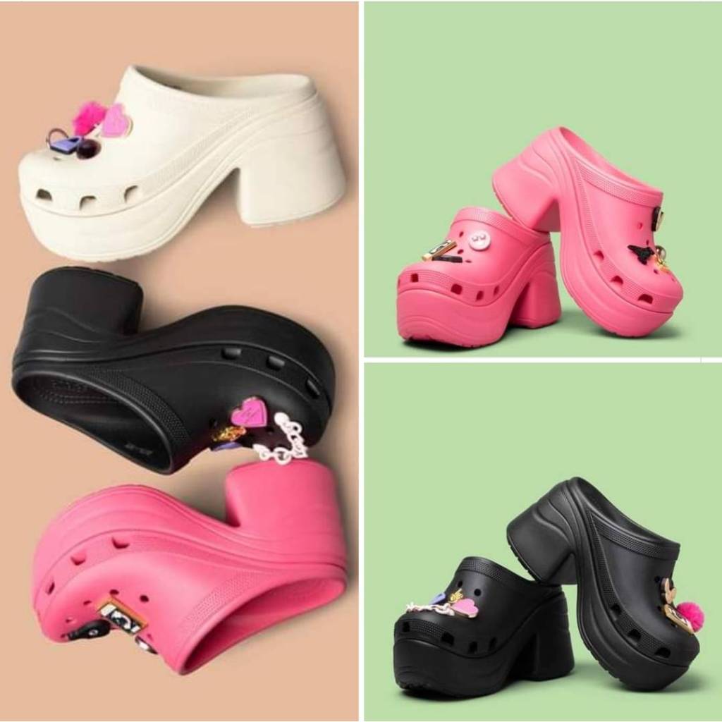 [Buy1free4Jibbitzs] Cr0cs Siren Clog รองเท้าเสินส้นผู้หญิ่งส้นสู่ง10cmใส่สวยรู่ดูดีมากสินค้ามีครบเบอร์ทุกสีพร้อมส่งในไทย