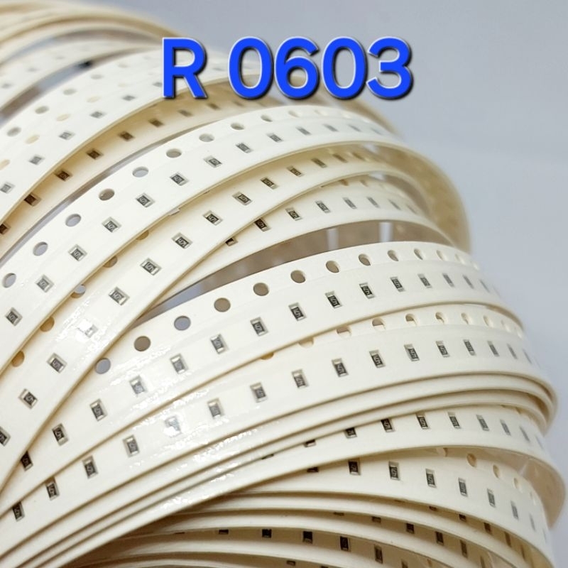( 100 ตัว ) R 0603 ตัวต้านทานแบบชิป , R Chip , R smd 1/10W 5% , ขนาด 0603 Resistors smd Chip