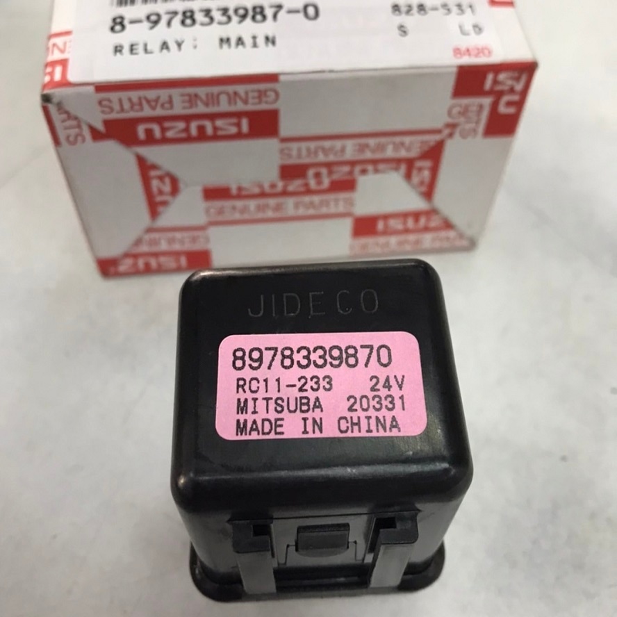 รีเรย์ควบคุมเครื่อง 5ขา ECM (สีชมพู) รุ่น FVM300,DECA360 แท้ ISUZU 24V #8978339870TT