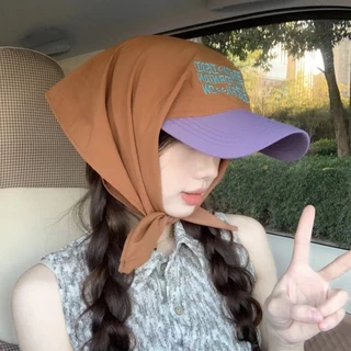 หมวกCALIFORNIAN หมวกแฟชั่น+ผ้าโพกศรีษะ กันแดดและแสงUV100%สไตล์เกาหลี พร้อมส่งไวจากไทย