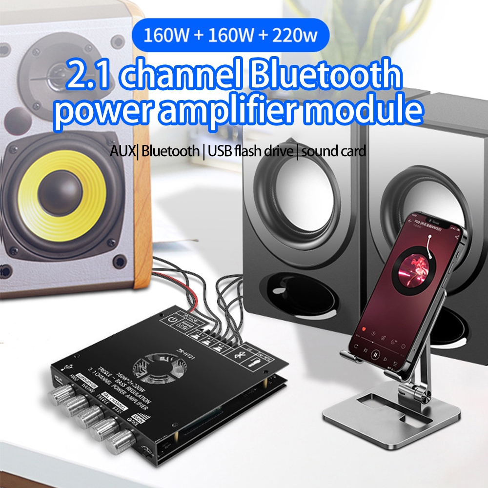ZK-AS21 790Watt 10 นิ้ว 2Ω mini amp ข้อมูลจําเพาะ 790W 2.1ch 220W 350W mini amp บลูทูธ