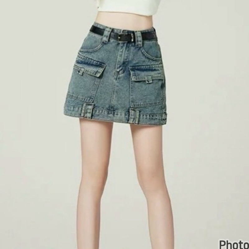 กระโปรงยีนส์ รุ่น 👉 W-66802 👈 แฟชั่นสุด