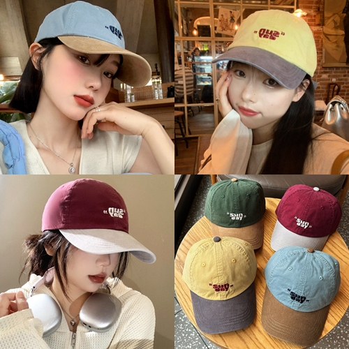 หมวกแก๊ป_Sunday Cap Hat ใส่สงกรานต์ กันแดด ฤดูร้อน ฟรีไซต์ ปักลาย ผ้าสกีน สำหรับผู้ชาย และผู้หญิง รา