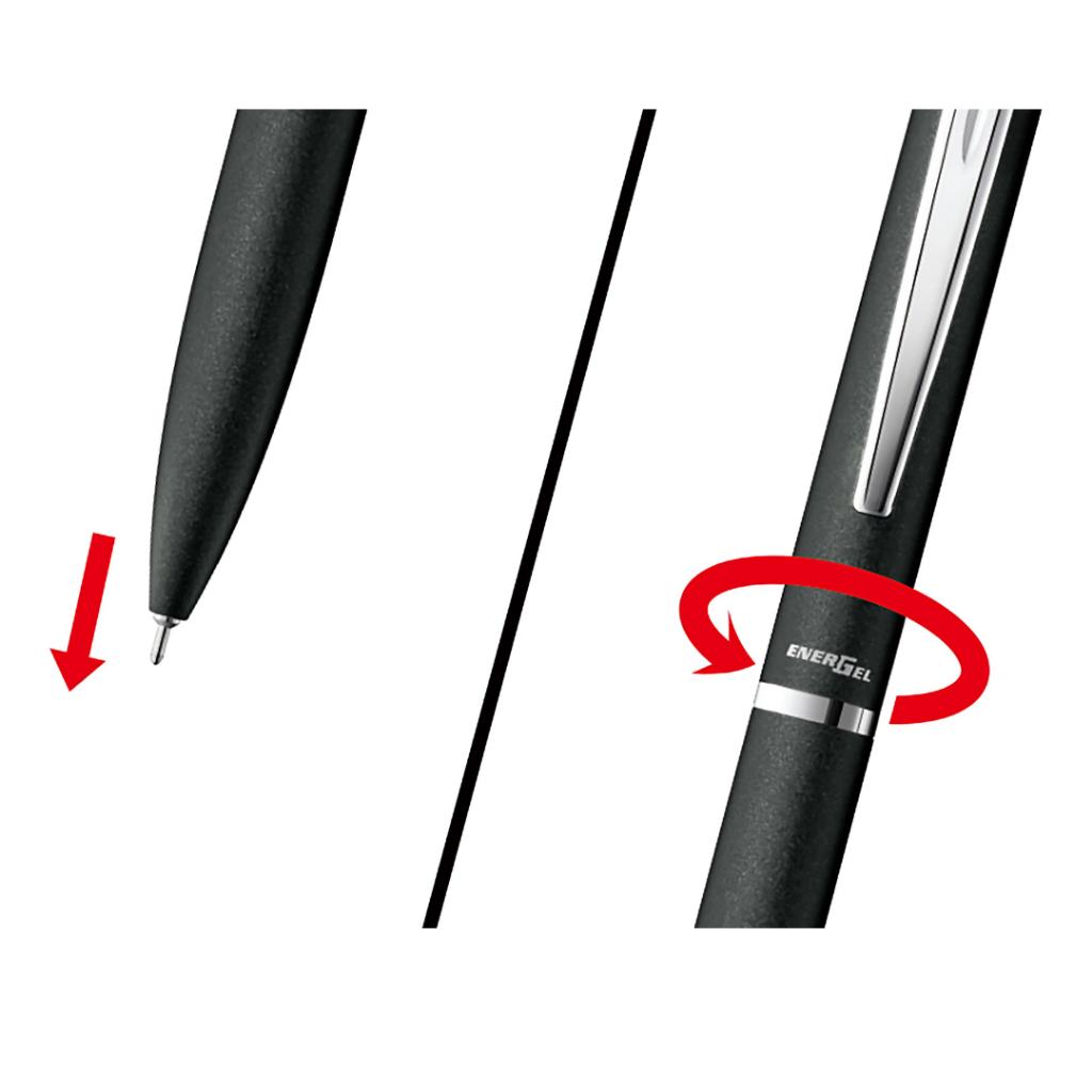 ปากกาเจล Pentel Sterling 0.7 แบบหมุนเปิด หมึก Energel น้ำเงิน มาพร้อมกล่องใส่สุดหรู