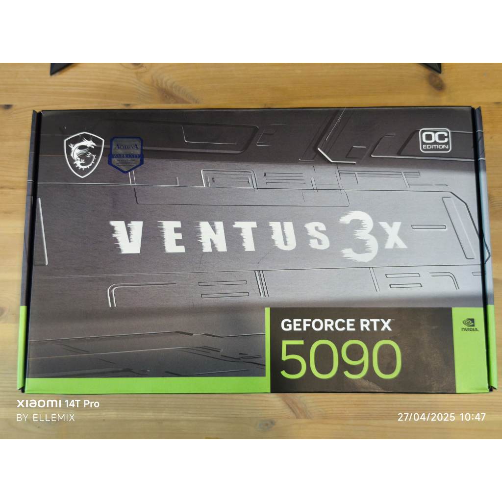 VGA (การ์ดจอ) MSI GEFORCE RTX 5090 VENTUS 3X OC - 32GB GDDR7 มือสอง ประกันศูนย์ไทย ใหม่มากๆ