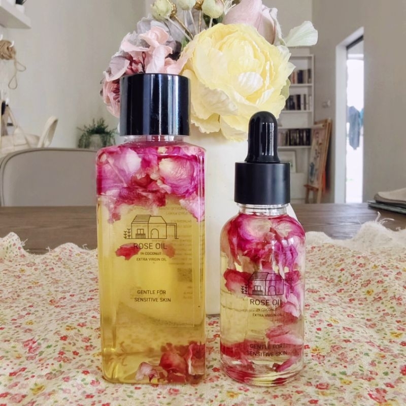 ROSE OIL IN COCONUT EXTRA VIRGIN OIL