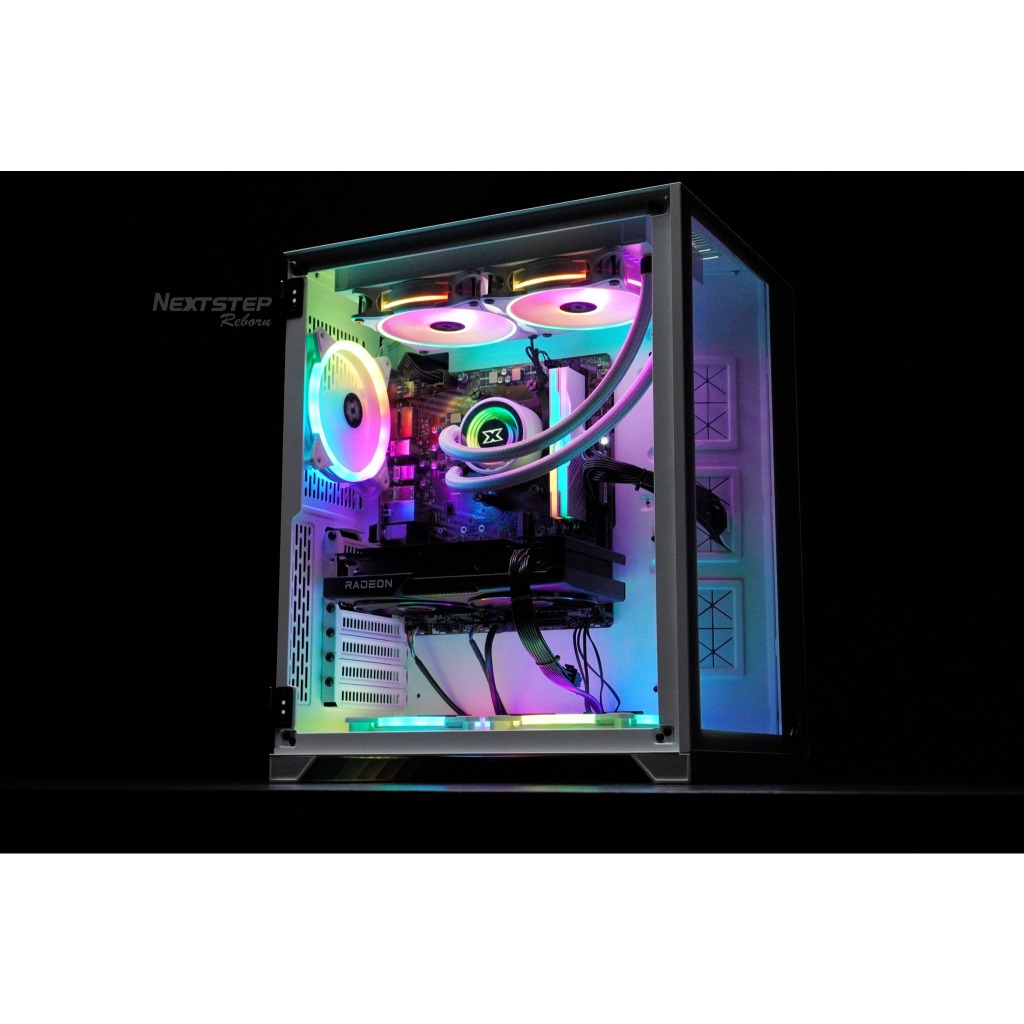 Computer Gaming Ryzen 5 5600 / Ram 32GB - 16GB RGB / m.2 512GB / RX 6600 ชุดน้ำสีขาว 2 ตอน สินค้าใหม
