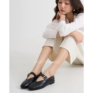 +1ไซซ์จากปกติ** 𝗣𝗮𝗹𝗲𝘁𝘁𝗲 𝗣𝗮𝗶𝗿𝘀 | 𝗕𝘂𝗰𝗸𝗹𝗲𝗱 𝗕𝗮𝗹𝗹𝗲𝘁 𝟯𝟭𝟴-𝟮𝟳 รองเท้าส้นแบนแต่งสายเข็มขัด หนังนิ่ม Minimal style