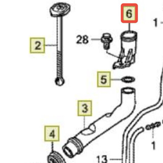 P/N6 คอถังพักน้ำฉีดกระจก Jazz ge ปี08-12 อะไหล่แท่ฮอนด้า