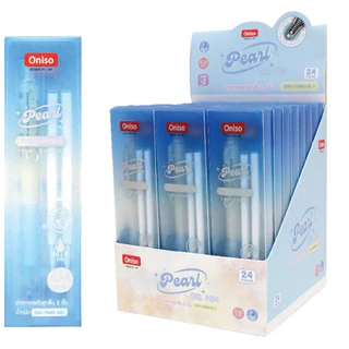 Oniso ปากกาเจล 0.38 มม.รุ่น Pearl ด้ามสีหวานเหลือบมุก ยางจับนุ่มมือ หมึกน้ำเงิน แห้งไว gelpen