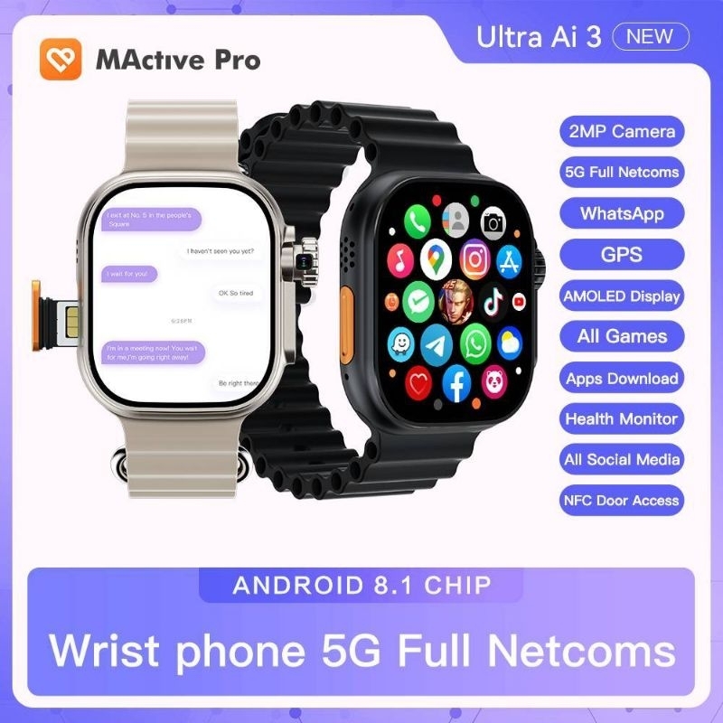 นาฬิกาSmartwatch รองรับ Ai Chat GPT Microwear Ultra ai3
