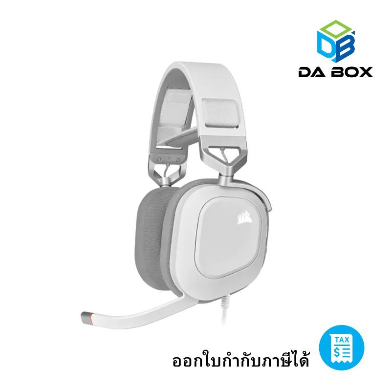 CORSAIR HEADSET GAMING  HS80 RGB USB WHITE : CA-9011238-AP