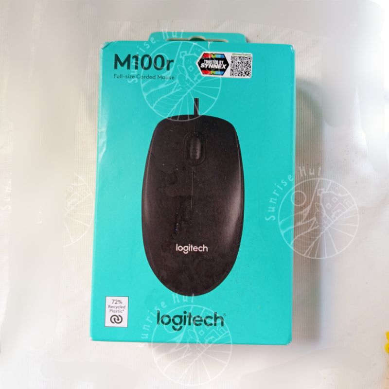 เมาส์ LOGITECH M100R BLACKมีสาย
