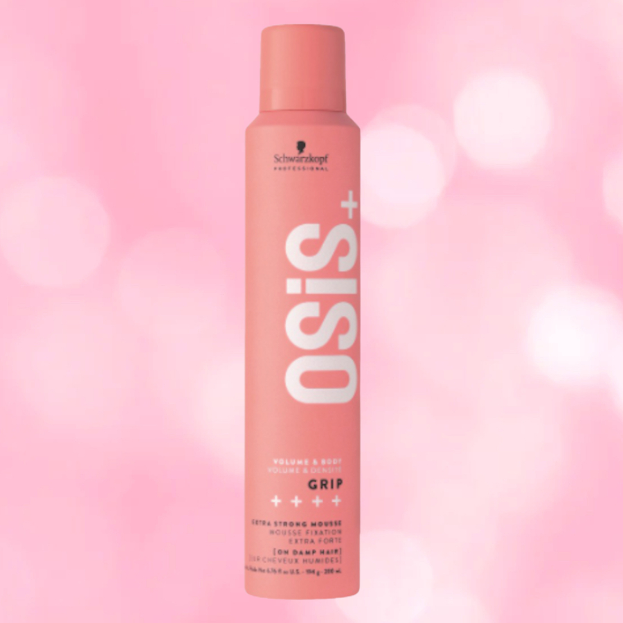 Schwarzkopf OSIS+ Extra strong Mousse GRIP 200 ML. มูสเพิ่มวอลลุ่มให้ผมเงางามแบบธรรมชาติ ป้องกันการชี้ฟูของผม