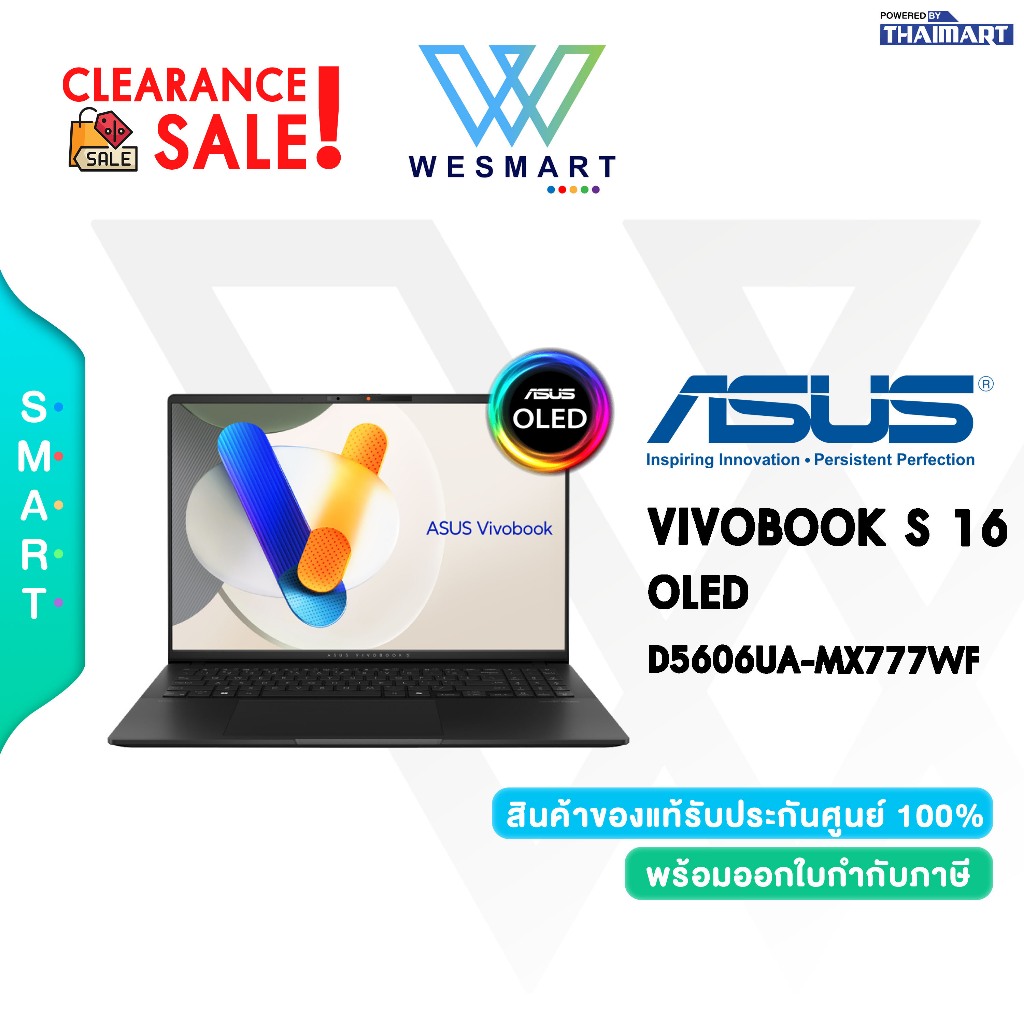 (Clearance) ASUS NOTEBOOK VIVOBOOK S 16 OLED D5606UA-MX777WF : Demo สินค้าตัวโชว์/ประกันศูนย์ ASUS 2