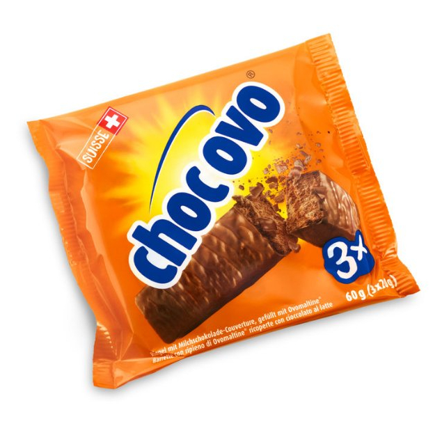 Ovomaltine Choc Ovo Bars 60g ช็อกโกแลตแท่ง 1 แพ็คมี 3 ชิ้น BBF.12/2025