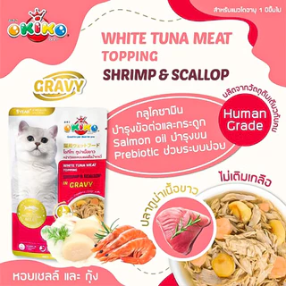 อาหารเปียกแมวโอคิโกะ OKIKO อาหารเปียกแมว ขนาด 70 กรัม 1ลัง (48ซอง)