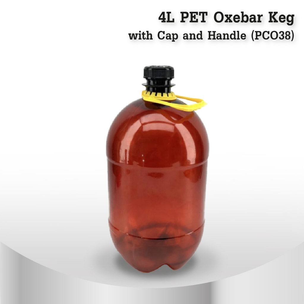 4L PET Oxebar Keg with Cap and Handle (PCO38 )