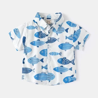 MC089 (ลาย 17 - 32 ) 🌟พร้อมส่ง🌟งานมาใหม่ เสื้อเชิ้ตเด็กชาย เชิ้ตแขนสั้นเด็กชาย เสื้อผ้าเด็ก