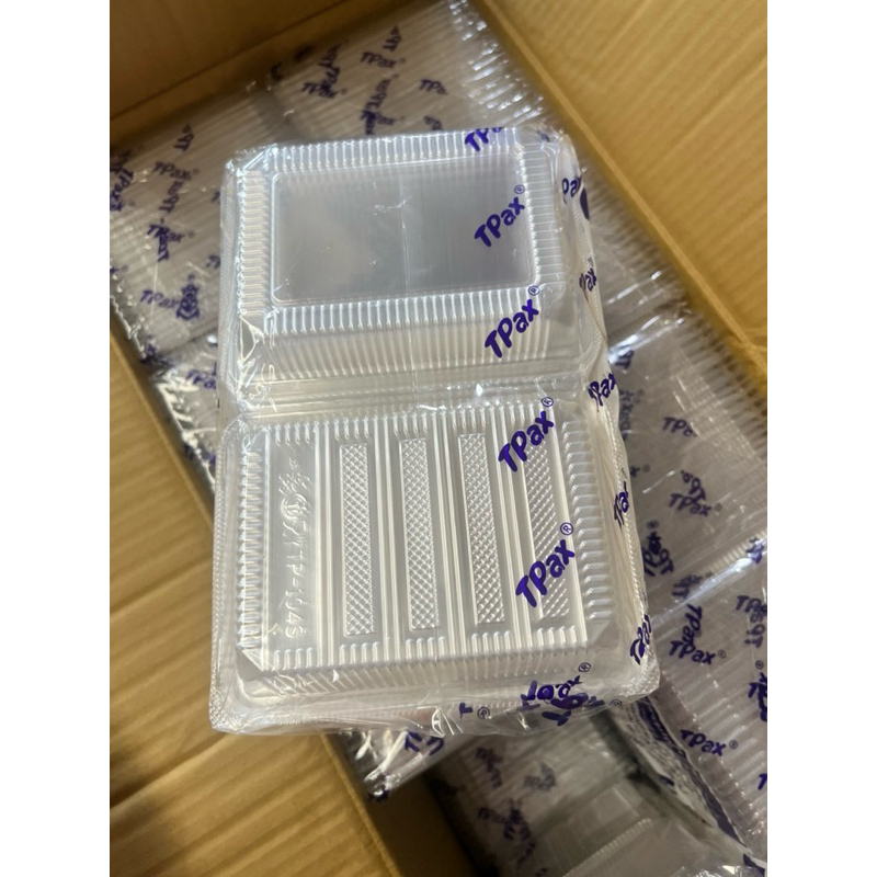 กล่องใสOPS TP104 (S) ฝาล็อค ไม่เปนไอน้ำ  ขนาด 11.8x13.1x4.5 cm แพคละ 100ชิ้น