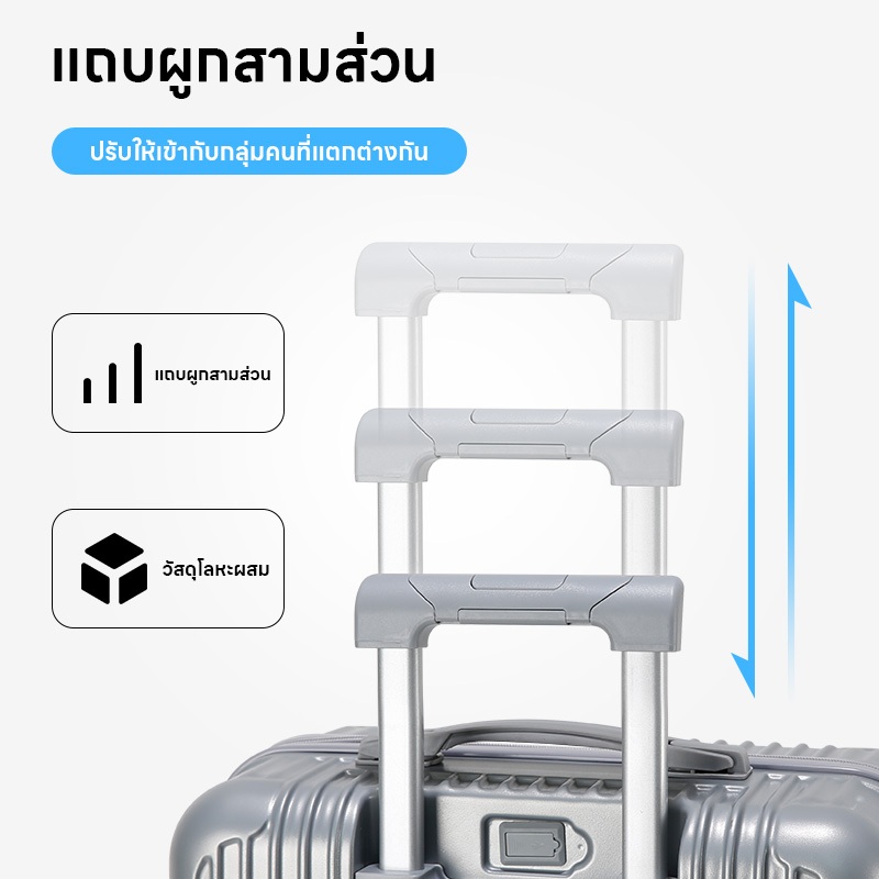 กระเป๋าเดินทาง Junsheng วัสดุ ABS+PC กระเป๋าเดินทางแบบลากขนาด 20/24/28 นิ้ว น้ำหนักเบาและพกพาสะดวก