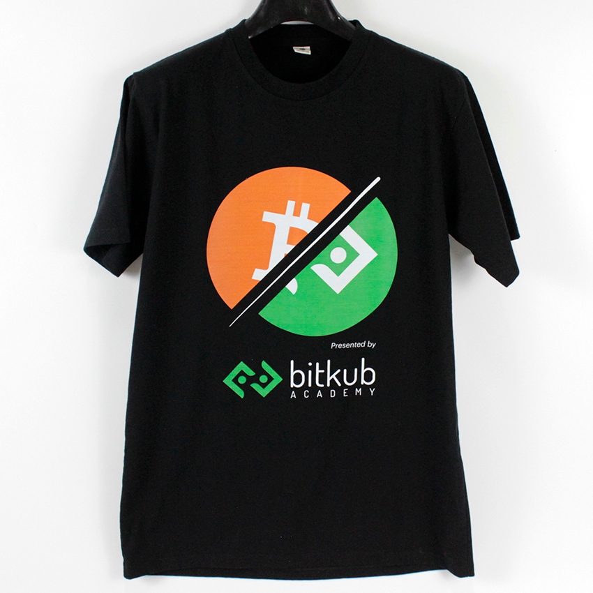 [ มือสอง ] เสื้อยืด bitkub ACADEMY