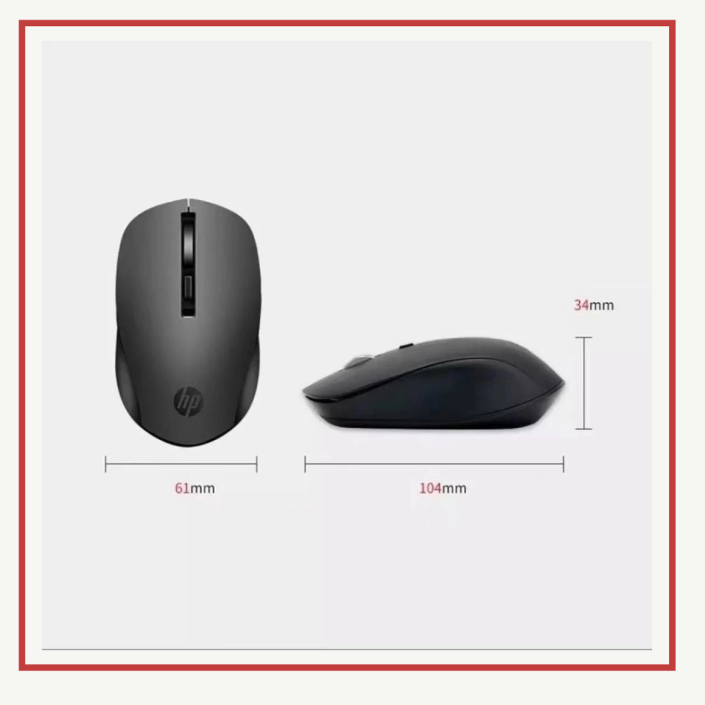 [พร้อมส่ง] เมาส์ไร้สาย Wireless Mouse HP S1000 Plus ไม่มีเสียง สามสีให้เลือก แถมแผ่นรองเมาส์ รูปที่ 5