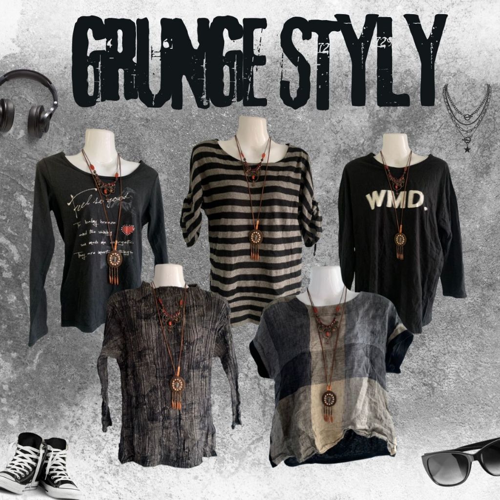 เสื้อมือสอง grunge style เสื้อวินเทจ เสื้อแฟรี่ fairy grunge punk style