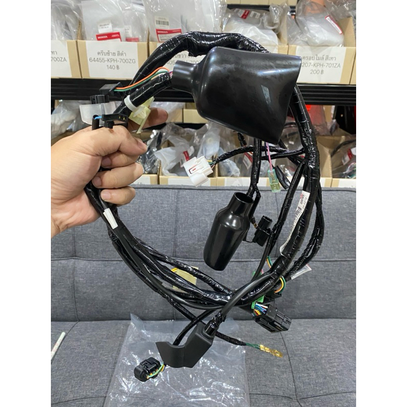 สายไฟเมนเวฟ125i ไฟเลี้ยวบังลมไมล์ฟ้า แท้เบิกศูนย์