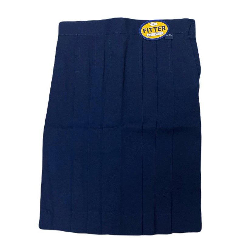 ตราฟิตเตอร์ Fitter 6จีบ สีเข้ม กระโปรงนักเรียนประถมต้น ผ้าโทเรอย่างดี ทรงสวย ราคาน่ารัก
