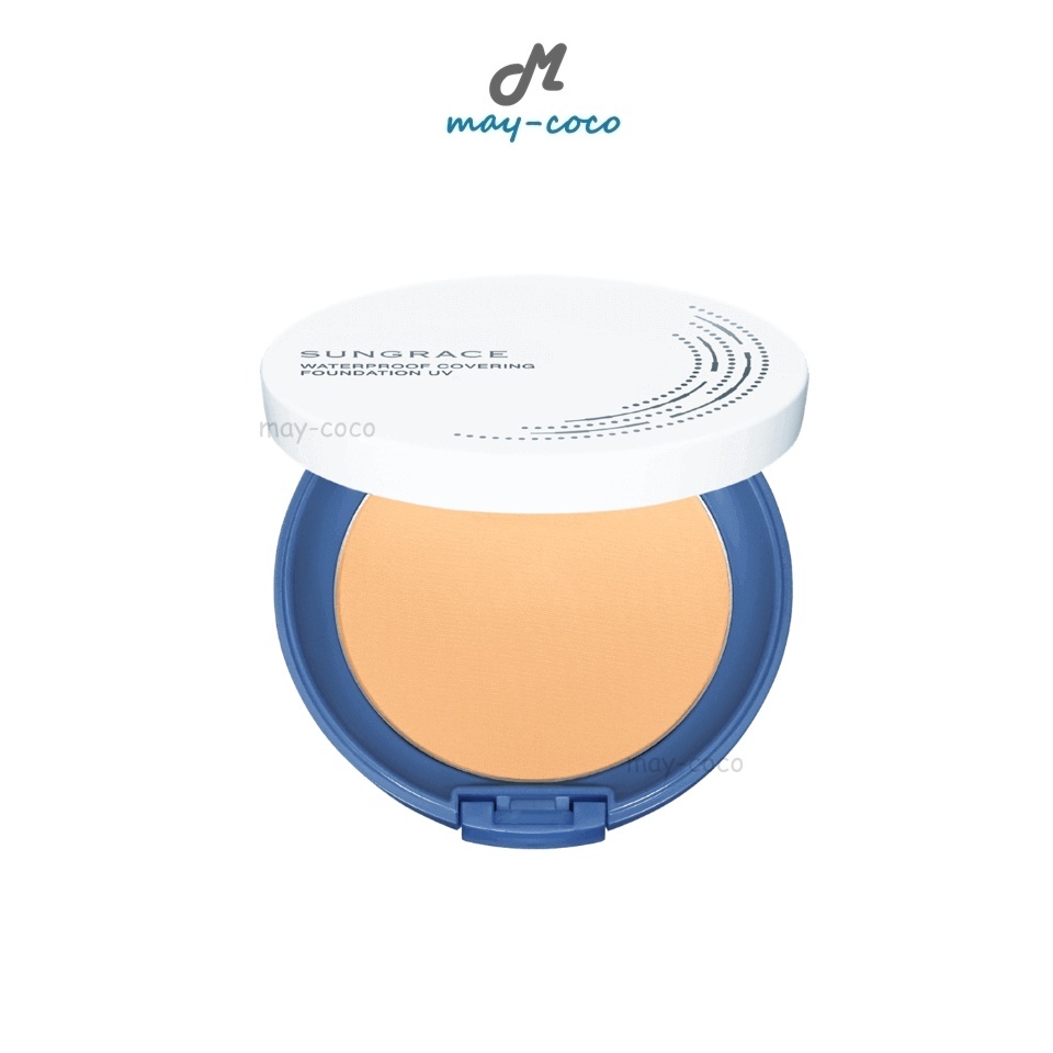 ถูก/แท้/มีไลฟ์ แป้ง Sungrace White UV Pact SPF18 PA++ ซันเกรส แป้งพัฟ แป้งผสมรองพื้น ปกปิด คุมมัน กันน้ำ กันเหงื่อ